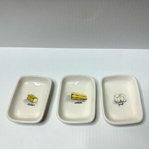 Rae Dunn Artisan Cheese Appetizer Set of 3 Dishes‎